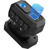 AINIRO Biometric Trigger Lock, Gun Trigger Lock for Rifles and Shotguns, Handguns, Quick-Access Gun Lock with Key, Keypad, Fingerprint; Shotgun Lock for Car, Bedside, Drawer AINIRO