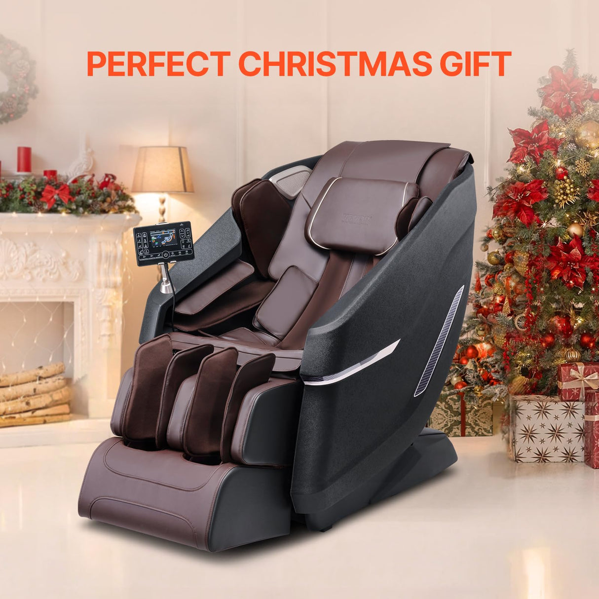 VEVOR Full Body Massage Chair, SL-Track Zero Gravity Massage Recliner, 3D Shiatsu, Body Scan, Heating, Bluetooth Speaker, Airbags for Living Room, Home VEVOR