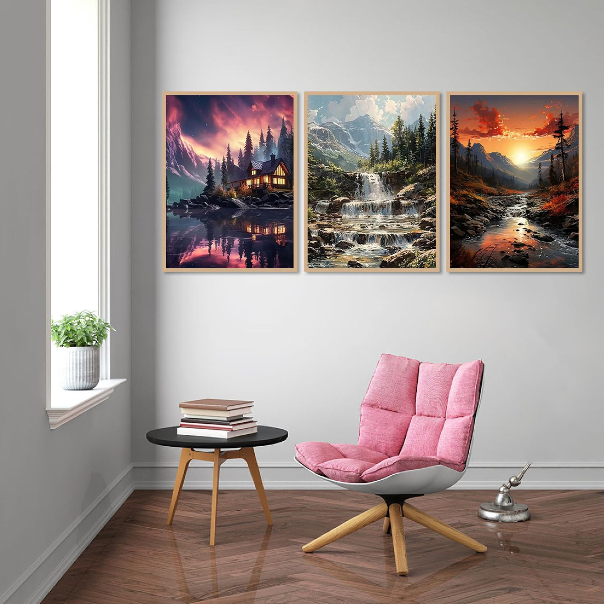 6 Pack Landscape Diamond Painting Kits for Adults Beginners, 5D Forest Sunset Glow Scenery Diamond Art Kits for Adults, DIY Full Drill Paint with Diamond Art and Craft Kits for Wall Decor(30x40cm) LWZAYS