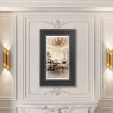 HESONTH 16"x26" Medicine Cabinet with Mirror Retro Bathroom Medicine Cabinet Organizer with Shelves Farmhouse Wall Mounted Hanging Rectangular Bathroom Mirror Cabinet Recess or Surface Mount HESONTH