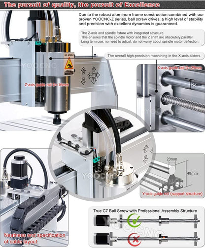 US Stock! USB Port 8060 2.2KW CNC Router/CNC Engraving milling and Drilling Carving Machine + Limit Switch CNC Engraver - WoodArtSupply