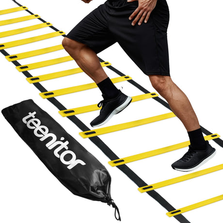 Teenitor 13 Rung Agility Ladder Speed Ladder Training Ladder for Soccer, Speed, Football Fitness Feet Training Carry Bag Agility Training Equipment, Workout Ladder, Sports Agility Ladders for Kids Teenitor