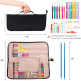 MYBAGZING Knitting Needles Case (Up to 14 Inches) - Organizer for Knitting and Crochet Accessories - Empty Hook Case MYBAGZING
