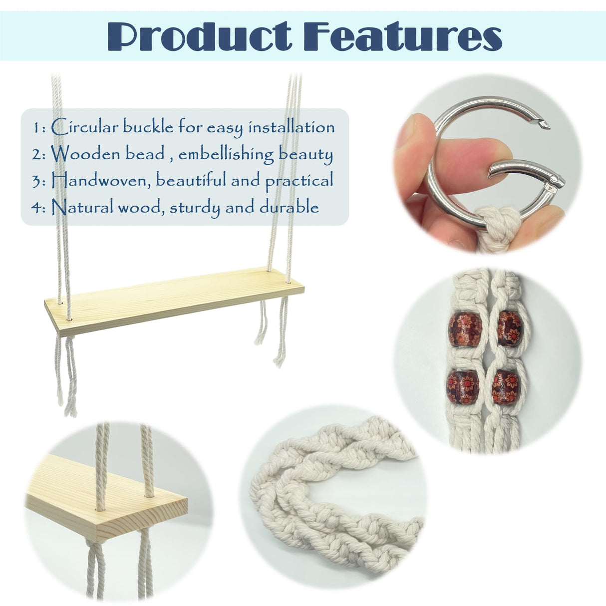 HahaMagic Chicken Swing Toy for Large Chicken Coop, Chicken Enrichment Toy for Hens and Roosters, Natural Wooden Handmade Chicken Coop Accessories, Ideal Gift for Chicken Owners and Chicken Lovers HahaMagic