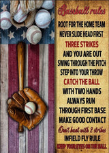 Adults Kids 500 Pieces Wooden Jigsaw Puzzle Baseball Rules Baseball Gift for Baseball Players Puzzle Challenging Educational Fun Family Games Toys Gifts for Home Kitchen Decor(20.4x15 Inch) Dodurou