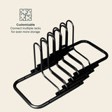 Retrospec Stash Rack 2, 4 & 5 Bike Floor Stand Bicycle Storage Organizer for Mountain Bike, Road Bike, Weather Resistant Fine Powder Steel Coating Fits Wheels up to 3", Black, 5 Bike Retrospec