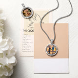 Fumete 24 Pcs Sublimation Rhinestone Pendant Set Including Round Rhinestone Bezel Trays Double Sided Blank Pendant Charms Thick Chains Sublimation Discs for Christmas DIY Making(White) Fumete