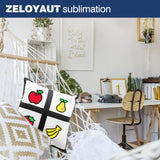 6pack Sublimation SHORT PLUSH Pillow Cases Blanks, 18x18 Inch, 4 Panels Style SHORT PLUSH Throw Pillow Covers, Cushion Cover for Sublimation, Sofa Couch DIY Pillow Case (No Pillow Insert, 6pcs) Zeloyaut