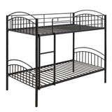 Twin Over Twin Metal Bunk Beds, Convertible Bunk Bed Divided into Two Beds for Kids Boys Girls Teens,Black Bellemave