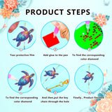 JeCuiK 6 Pcs Ocean Diamond Art Kits for Adults Diamond Painting Wind Chimes Sea Animal Diamonds Painting Suncatcher Double Sided Small Diamond Painting Kits Best Gifts for Mom JeCuiK