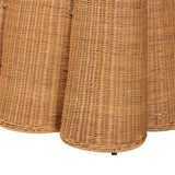 bali & pari Palm Bohemian Honey Scallop Rattan Console Table bali & pari