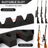 OCQOTAT Foam Gun Rack With Buttstock Base 1 Set, High Density Foam 5 Rifle Rack And Buttstock Holder With Magnetic Strip Hook For Gun Safe Accessory Storage Weapons Gun Safe Rack With Foam Padding OCQOTAT