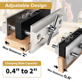 Donext Self Centering Doweling Jig, Adjustable Width Dowel Jig for Straight Holes, Biscuit Joiner Set With 6 Drill Guide Bushings, Woodworking Drilling Guide Power Tool Accessory Jigs Donext