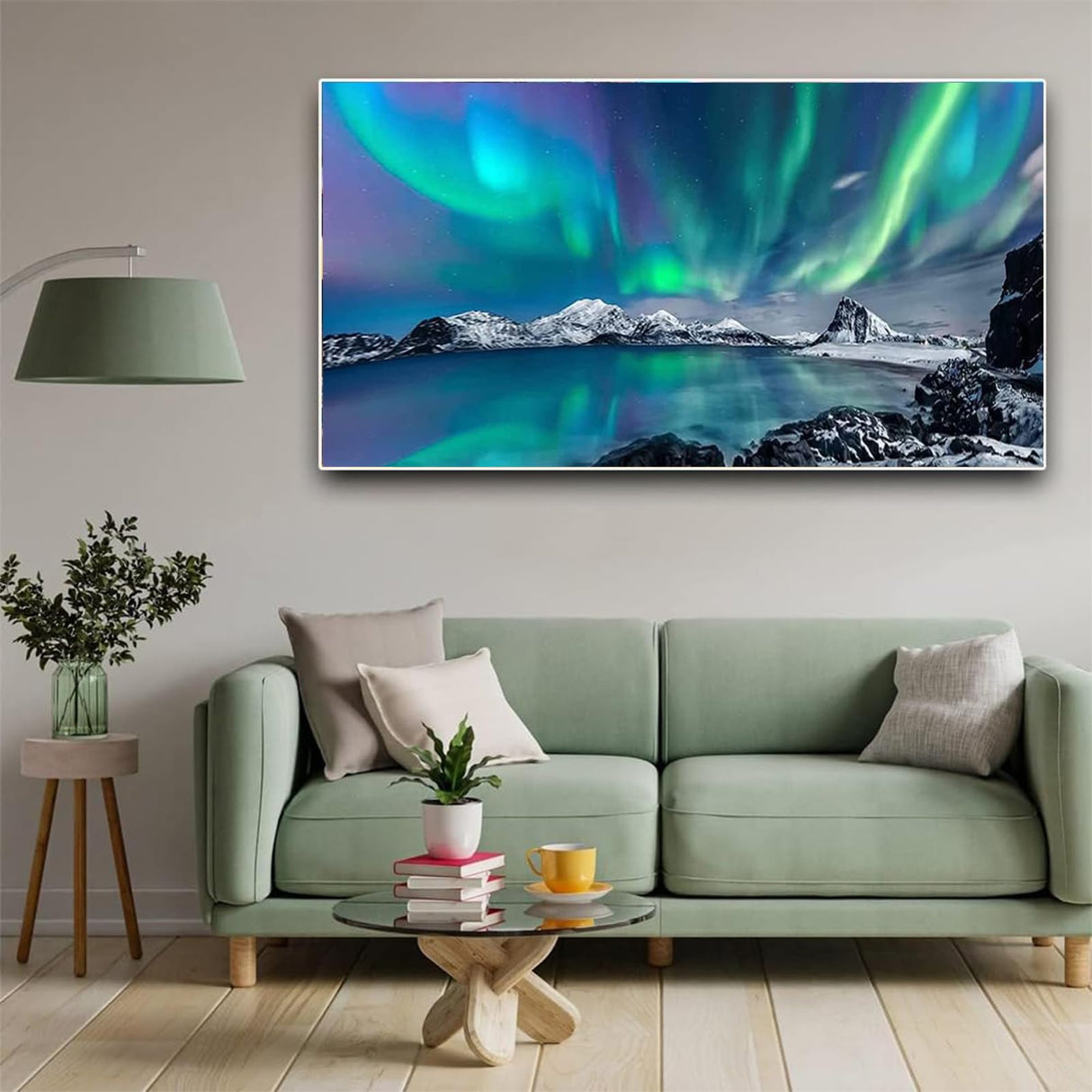 OFRKE Diamond Painting Kits for Adults,Large Aurora Diamond Art Painting for Beginners, Diamond Round 5D Full Drill Paint with Diamonds Pictures Gem Art Painting Kits DIY Crafts Kits 28X16in OFRKE