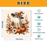 VIGEGU Fall Ghost Paint by Numbers Kit for Adults with Framed,Thanksgiving Paint by Number DIY Acrylic Adult Paint by Number Kits for Wall Decor 10x10in VIGEGU