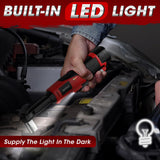 Dufuls 3/8" 18V Extended Cordless Ratchet Wrench, 550RPM 40 Ft-Lbs 4 Inch Electric Ratchet Driver with 2Pcs 2000 mAh Batteries & Charger, Battery Powered Ratchet Wrenches with 8 Sockets Dufuls