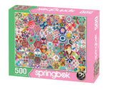 Springbok's 500 Piece Jigsaw Puzzle Crazy Quilts - Made in USA Springbok