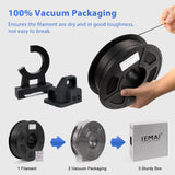 IEMAI Carbon Fiber ABS Filament 1.75mm, Black ABS-CF 1kg Spool, High Strength, Impact & Heat Resistant 3D Printer Filament, Perfect for Functional Parts & Industrial Applications IEMAI