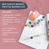 Pink Picasso Kits Mid Century Modern Paint by Number for All Ages | DIY 8x10 Beginners Art Craft Kit Acrylic Paint Canvas Painting Kits as Seen On Shark Tank | (The World is Your Oyster) Pink Picasso