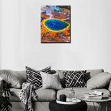 Colorful Yellowstone Paint by Numbers Kits 16x20 inch Grand Prismatic Spring Canvas DIY Oil Painting for Kids, Adults Beginner America National Park Paintwrtwork with Brushes, Girl Gift(Frameless) Tucocoo