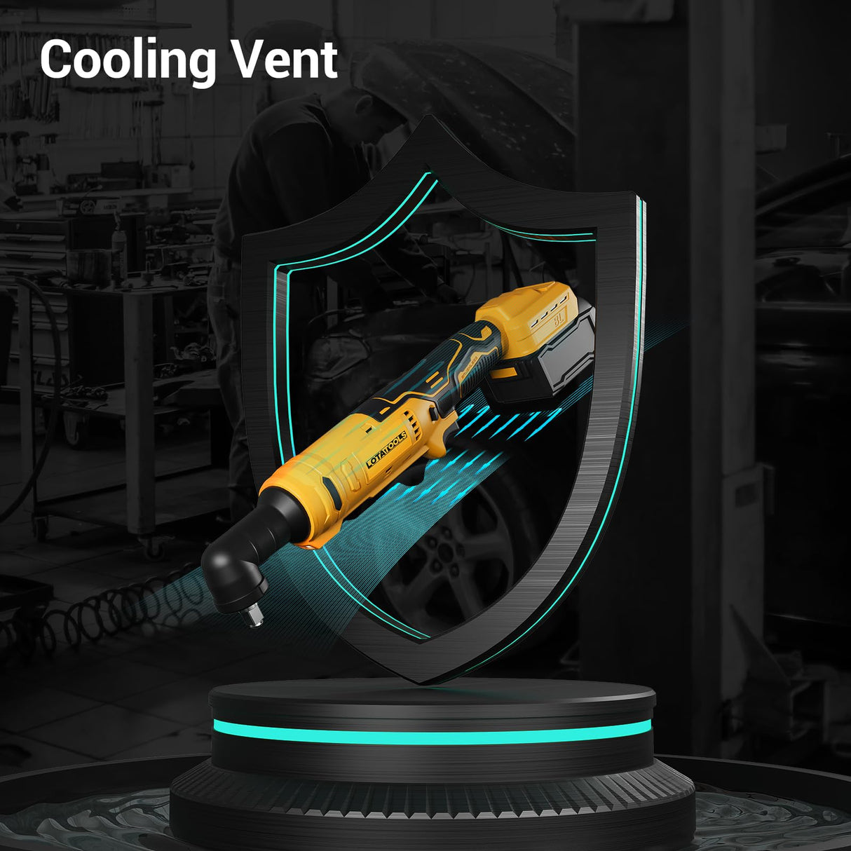 Electric Ratchet, Cordless Ratchet 3/8",93lb-ft Electric Ratchet Wrench, Square Drive Electric Wrench with Extension Bar, 1/4" Adapter & 3" Extension Bar Compatible with DEWALT Battery(Tool Only) LotaTools