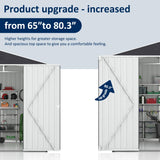 AirWire 10x10 FT Outdoor Storage Shed, Garden Shed with Updated Frame Structure and Lockable Doors, Metal Tool Sheds for Backyard Garden Patio Lawn, Grey AirWire