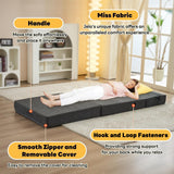 jela Sofa Bed Foldable Mattress Luxury Miss Fabric, Folding Sleeper Sofa Chair Bed Floor Mattress Floor Couch, Fold Out Couch Futon Mattress for Guest Room, Living Room (83"x33",Dark Gray) jela