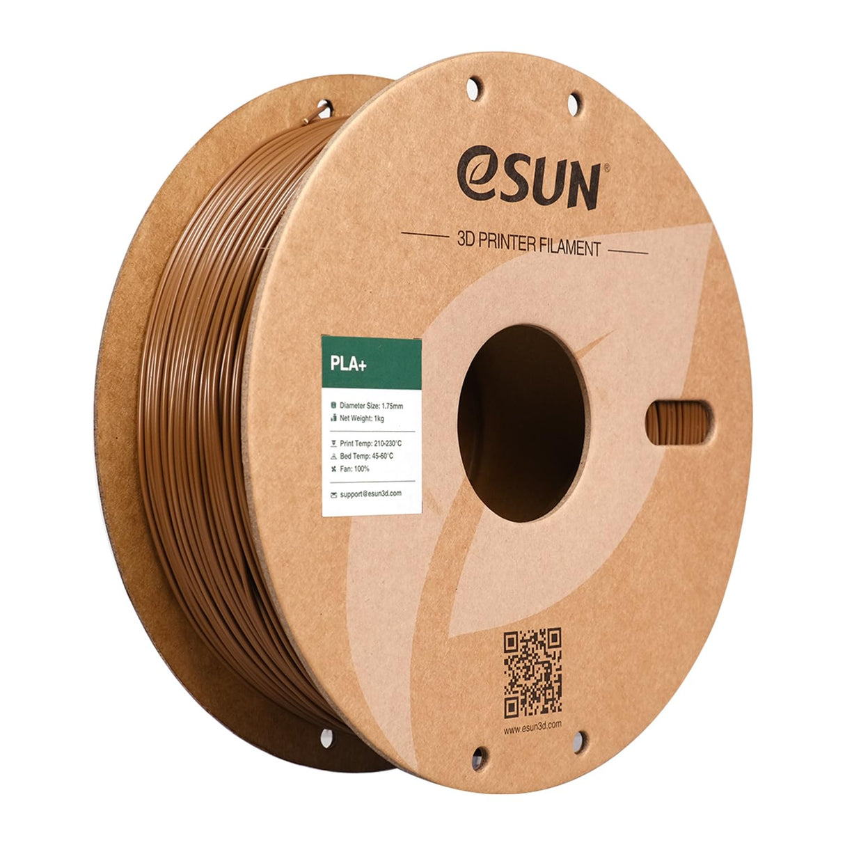 eSUN PLA+ Filament 1.75mm, 3D Printer Filament PLA Plus, Dimensional Accuracy +/- 0.03mm, 1KG Spool (2.2 LBS) 3D Printing Filament for 3D Printers, Brown eSUN