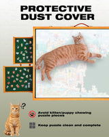 1500 Piece Wooden Jigsaw Puzzle Table with Drawers and Cover, Adjustable Puzzle Board with Foldable Legs, Portable Tilted Puzzle Easel for Adults, Velvet-Lined Tabletop and Drawers, Heavy Duty XIJ