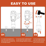 YEKEPRO 6 PCS Lug Nut Removal Tool, 1/2-inch Drive Impact Twist Socket Set & Bolt Extractor Set, Wheel Lock Removal Kit for Removing Damaged, Frozen, Rusted, Nuts & Screws, Cr-Mo Steel, T12206 YEKEPRO