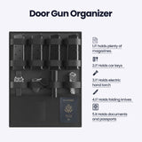 Grimtron Gun Safe for Handgun - (1.72 cu. ft.) Adult Multiple Pistol Safe 【Gun Organizer & Gun Rack】Money Safe Box with Silent Mode, Home Safe with Backlit Keypad, LED Light, Gun Vault for Anti-Rust Grimtron