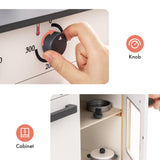 ROBUD Wooden Play Kitchen, Kids Kitchen Playset with Realistic Design, Toy Kitchen Gift for Boys and Girls, Age 3+ ROBUD