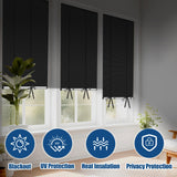 Blackout Roller Shades for Window Adjustable Blackout Blinds with Ties Self Adhesive, UV Protection, Privacy Window Shades Portable No Tools No Drill Blinds for Room Office RV Travel(36''w X 72''h) Fanfanwin