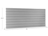 NewAge Products Pro Series 56-Inch x 24.5-Inch Diamond Plate Silver Slatwall Backsplash, Heavy Duty Steel Garage Wall Organizers, 51713 NewAge Products Inc.