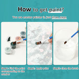 Whaline Christmas DIY Painting by Number Kits Unframed Xmas Tree Oil Painting Canvas Acrylic Filling Painting by Number for Home Party Wall Decoration, 16 x 20 Inch Whaline