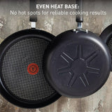 T-fal Ultimate Hard Anodized Nonstick Cookware Set 17 Piece, Oven Broiler Safe 400F, Lid Safe 350F, Kitchen Cooking Set w/ Fry Pans, Saucepans, Saute Pan, Griddle, Pots and Pans, Dishwasher Safe Black T-Fal