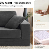 FILUXE Modular Sectional Sofa, Modern Modular Sofa Couch with Deep Seat，Comfy Cloud Couch, Sectional Couches for Living Room, Bedroom and Apartment，2-Seater，Dark Grey FILUXE