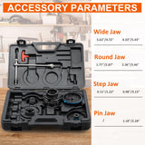 CXRCY 4Inch Lathe Chuck Set for Woodworking, 4-Jaw Self-Centering Wood Lathe Chuck Set with1"x8TPI Thread & 1"x8TPI Adapter & Case (4PCS Jaws) CXRCY