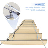 E&K Sunrise 4'Wx16'L Pergola Shade Cover Retractable Canopy Outdoor Wave Sun Shade for Patio Garden Backyard Deck Trellis (Beige) E&K