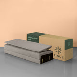 ZINUS Benton Sofa Couch, Grid Tufted Cushions, Easy, Tool-Free Assembly, Stone Grey Zinus