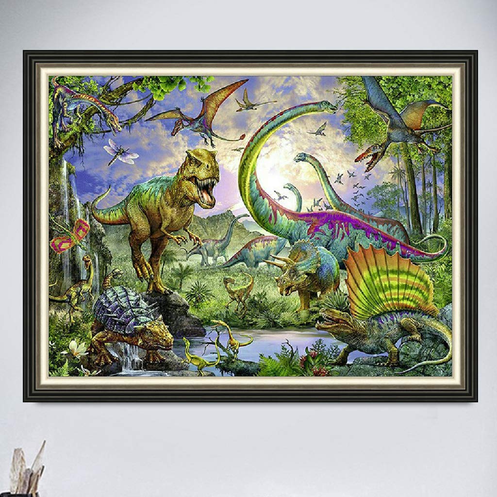 RUIFVJ Diamond Art Painting for Adults Kids 5D Diamond Kits Beginner DIY Dinosaur Full Drill Diamond Art Home Wall Decor Gift 11.8x15.7inch RUIFVJ