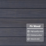 MCombo Storage Shed Backyard Utility Tools Organizer Outdoor Wooden Garden Racks Shelves with Lockers 2 Doors Home Furniture 6056-1400(Grey) MCombo