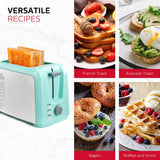 Holstein Housewares - 2-Slice Toaster with 7 Browning Control Settings, Mint/Stainless Steel - Great to Toast Bread, Bagels and Waffles Holstein Housewares