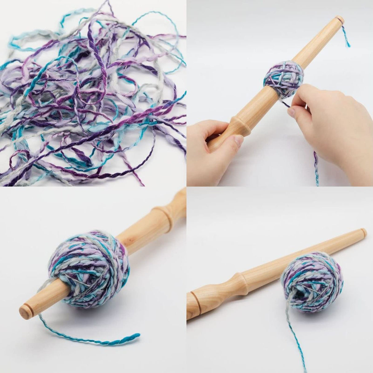 Tgoon Weaving Ball Winder , Premium Beech Light Weight Center Pull Ball Yarn Winder for Yarn , Wood Yarn Holder Yarn Ball Winder Knitting Crochet Accessories Tgoon