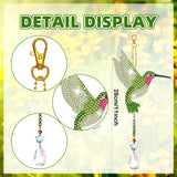 JeCuiK 6 Pcs Diamond Painting Wind Chimes Rhinestone Hummingbird Diamond Art Suncatcher Double Sided 5D DIY Diamond Painting Kits for Adults Christmas Ornament Best Gifts for Mom JeCuiK