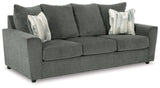 Signature Design by Ashley Stairatt Casual Sofa with Flared Arms, Gray Signature Design by Ashley