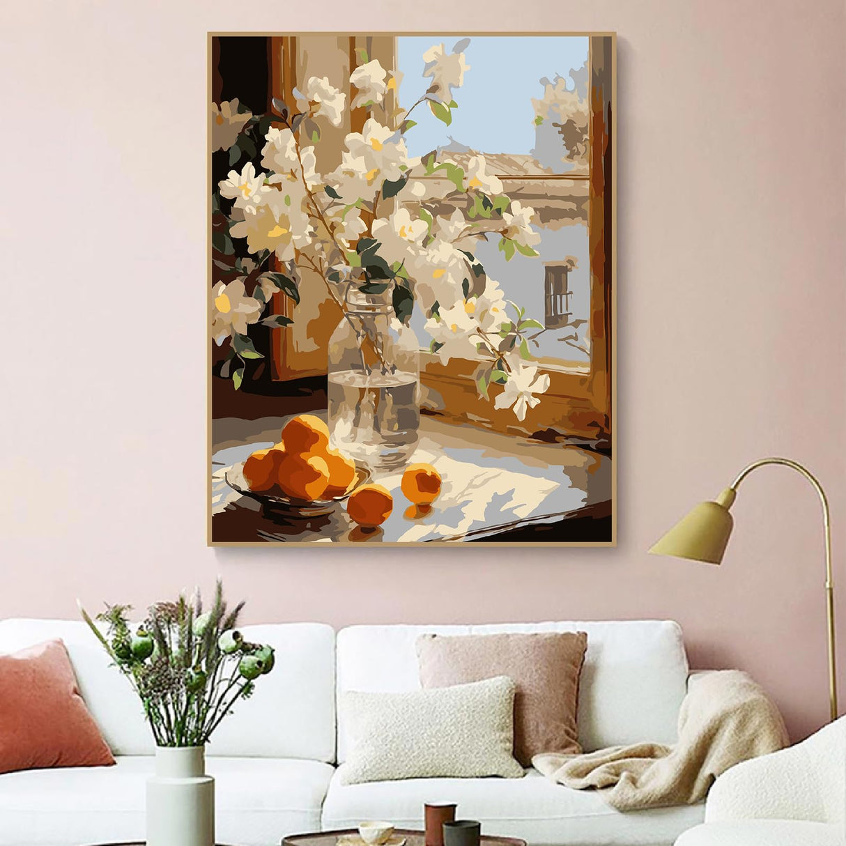 ZRIZQ Paint by Numbers for Adults Beginners,Flowers Adult Paint by Number Kits on Canvas,Paint by Numbers for Home Wall Art Decor 16x20 Inch（Without Frame） ZRIZQ