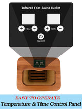 LTCCDSS Portable red Cedar Foot Sauna Bucket, Far Infrared Heating Foot Sauna Barrel，Pedicure Box,Max Preset Temp 64-149°F Removable Temperature-Locking Leg Sleeves, （17.7 in*15.9 in*13.8 in） LTCCDSS