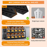 72" H Garage Shelving Units 5 Tier Industrial Storage Shelves Adjustable Metal Shelving 3000LBS Heavy Duty Shelves Utility Shelf Storage Rack for Garage,Warehouse, Basement(19.6"D×59"W×72"H) SGFHNV