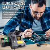 TOAUTO DS90 Soldering Station-°F & °C Dual Digital Display Soldering Iron Station Kit,90W Soldering Iron,302℉- 842℉ Temperature, Anti-Static Design & Grounding Wire, Auto Standby & Sleep,5 Solder Tips TOAUTO